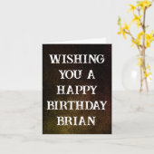 名前をカスタムするグランジ誕生日カード カード (黄色い花)