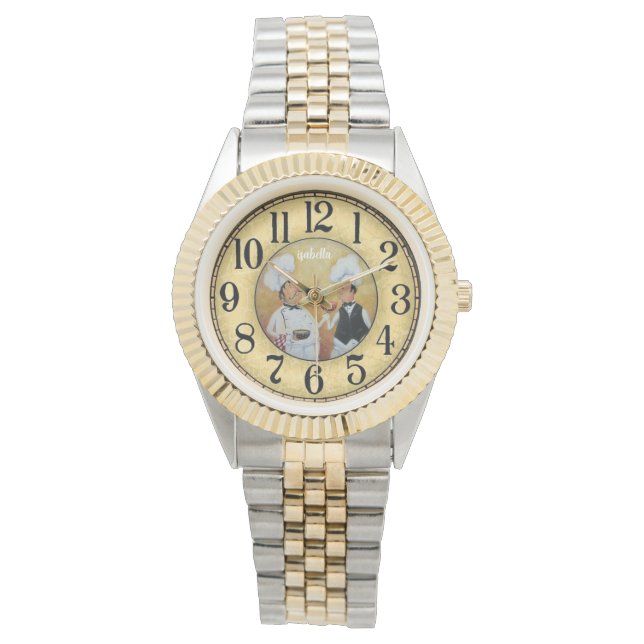 名前をカスタムするグリッターストラップウォッチ 腕時計 (正面)