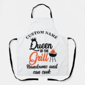 名前をカスタムするグリルシェフの女王 エプロン (正面)