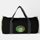 名前をカスタムするグリーンイエロージムバッグJK 2025 ダッフルバッグ (正面)