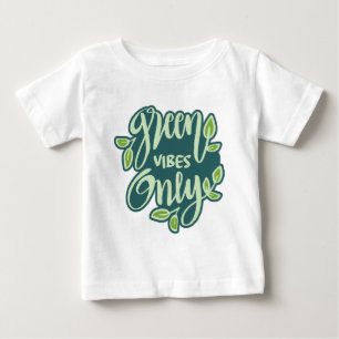 名前をカスタムするグリーンビベス ベビーTシャツ