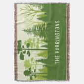 名前をカスタムするグリーンフォレストスローブランケット スローブランケット (正面縦)