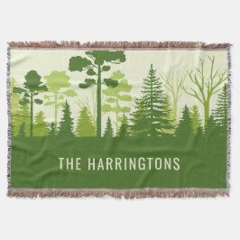 名前をカスタムするグリーンフォレストスローブランケット スローブランケット