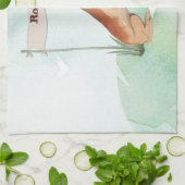 名前をカスタムするグレートダネペットドッグ キッチンタオル (折り畳み)