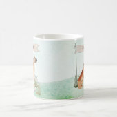 名前をカスタムするグレートダネペットドッグ コーヒーマグカップ (中央)