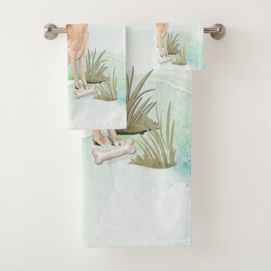 名前をカスタムするグレートダネペットドッグ バスタオルセット (インサイチュ)