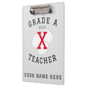 名前をカスタムするグレードA先生 – 卵ではない – クリップボード (左)
