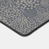 名前をカスタムするグレーブルー抽象芸術ユニークホームオフィス デスクマット (コーナー)