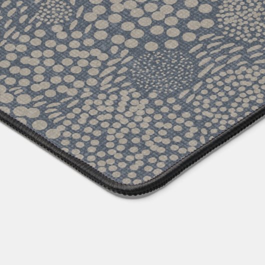 名前をカスタムするグレーブルー抽象芸術ユニークホームオフィス デスクマット (コーナー)