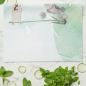 名前をカスタムするグレープードルペットドッグ キッチンタオル (折り畳み)