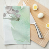 名前をカスタムするグレープードルペットドッグ キッチンタオル (四つ折り)