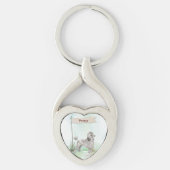 名前をカスタムするグレープードルペットドッグ キーホルダー (正面)