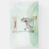 名前をカスタムするグレープードルペットドッグ 横断幕 (縦)