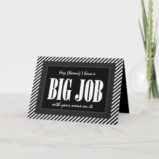 名前をカスタムするグロムスマンおもしろいテンプレート005 招待状 (正面)