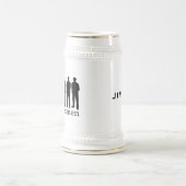 名前をカスタムするグロムスマン独身ビアスタインmag ビールジョッキ (中央)