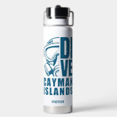 名前をカスタムするケイマン諸島ダイビング ウォーターボトル (背面)