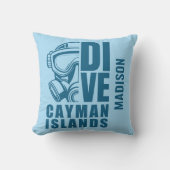 名前をカスタムするケイマン諸島ダイビング クッション (正面)