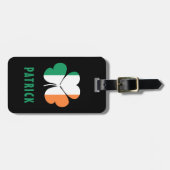 名前をカスタムするケルトアイルランドシャムロックアイルランド国旗 ラゲッジタグ (正面横)