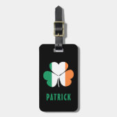 名前をカスタムするケルトアイルランドシャムロックアイルランド国旗 ラゲッジタグ (正面縦)