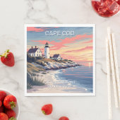 名前をカスタムするケープコッドマサチューセッツ スタンダードランチョンナプキン (インサイチュ)