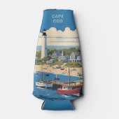 名前をカスタムするケープコッドマサチューセッツ ボトルクーラー (正面)