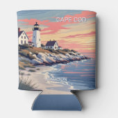 名前をカスタムするケープコッドマサチューセッツ 缶クーラー (裏面)