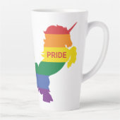 名前をカスタムするゲイユニコーン カフェラテマグ (右)