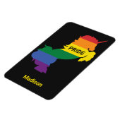 名前をカスタムするゲイユニコーン マグネット (左側)