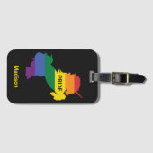 名前をカスタムするゲイユニコーン ラゲッジタグ (正面横)
