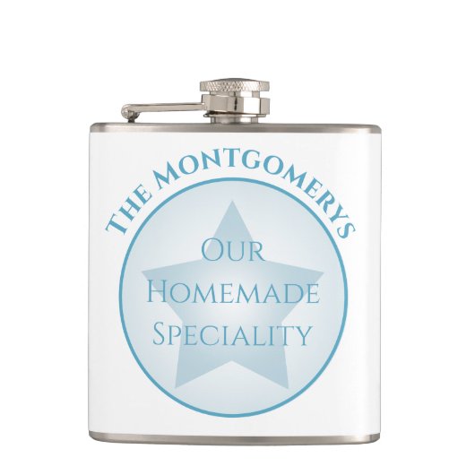 名前をカスタムするゲストハウスベッドルームスペシャルティパステルスター フラスク (正面)