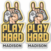 名前をカスタムするゲーマーシール シール (正面)