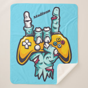 名前をカスタムするゲーマーゾンビ シェルパブランケット