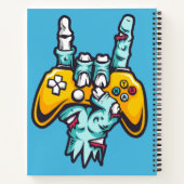 名前をカスタムするゲーマーゾンビ ノートブック (裏面)