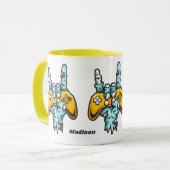 名前をカスタムするゲーマーゾンビ マグカップ (正面左)