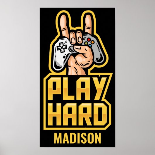 名前をカスタムするゲーマー ポスター (正面)