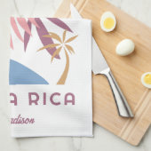 名前をカスタムするコスタリカモットプラヴィダ キッチンタオル (四つ折り)