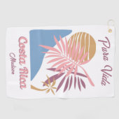 名前をカスタムするコスタリカモットプラヴィダ ゴルフタオル (横)