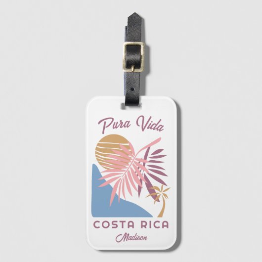 名前をカスタムするコスタリカモットプラヴィダ ラゲッジタグ (正面縦)