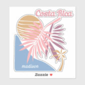 名前をカスタムするコスタリカ シール (シート)