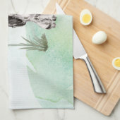 名前をカスタムするコッカースパニエル犬ペットドッグ キッチンタオル (四つ折り)