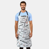 名前をカスタムするコラージュ エプロン (着用した状態)