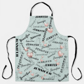 名前をカスタムするコラージュ エプロン (正面)