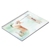 名前をカスタムするコルギペットドッグ ノートブック (左側)