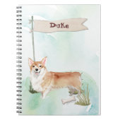 名前をカスタムするコルギペットドッグ ノートブック (正面)