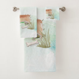 名前をカスタムするコルギペットドッグ バスタオルセット