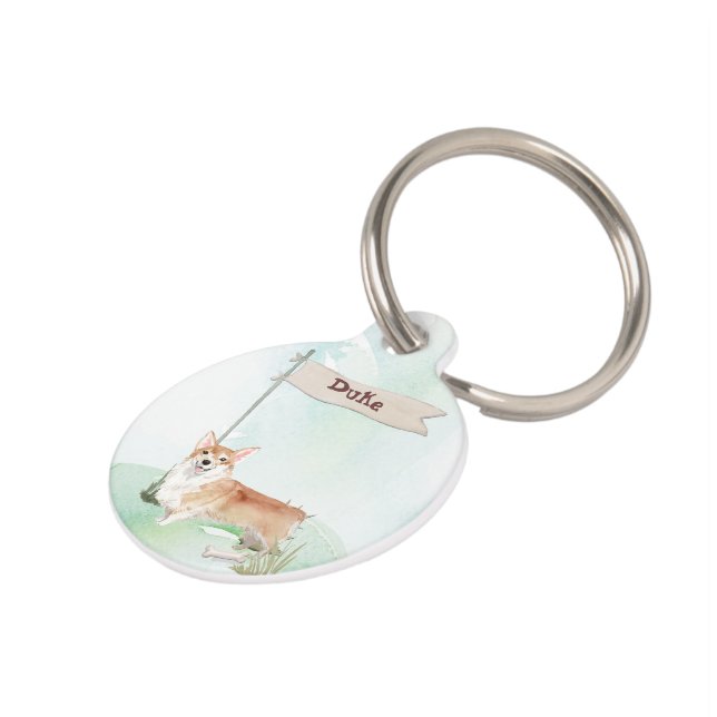 名前をカスタムするコルギペットドッグ ペット　ネームタグ (側面)