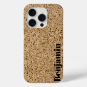 名前をカスタムするコルクボードのテクスチャパターン写真 Case-Mate iPhoneケース (裏面)