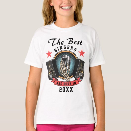 名前をカスタムするコーアシンガー誕生日 Tシャツ (正面)