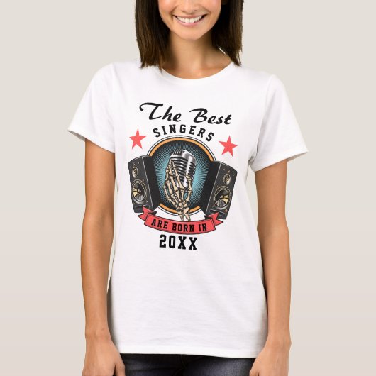 名前をカスタムするコーアシンガー誕生日 Tシャツ (正面)