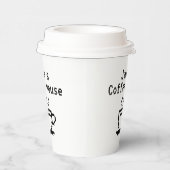 名前をカスタムするコーヒーショップロゴ紙ドリンクカップ 紙コップ (右)